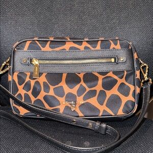Michael Kors Black and Orange Crossbody Bag